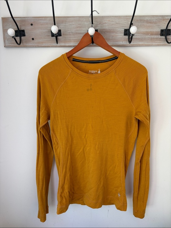 Smartwool Tops - Smartwool merino 250 Long Sleeve Crew Shirt - Mustard Yellow